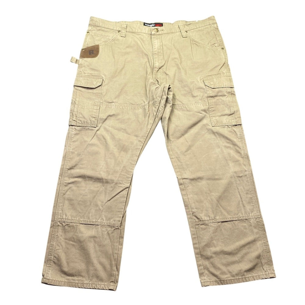 Wrangler Riggs Workwear Mens Sz 42 Tan Ripstop Cargo Pants 103W060BR Barn